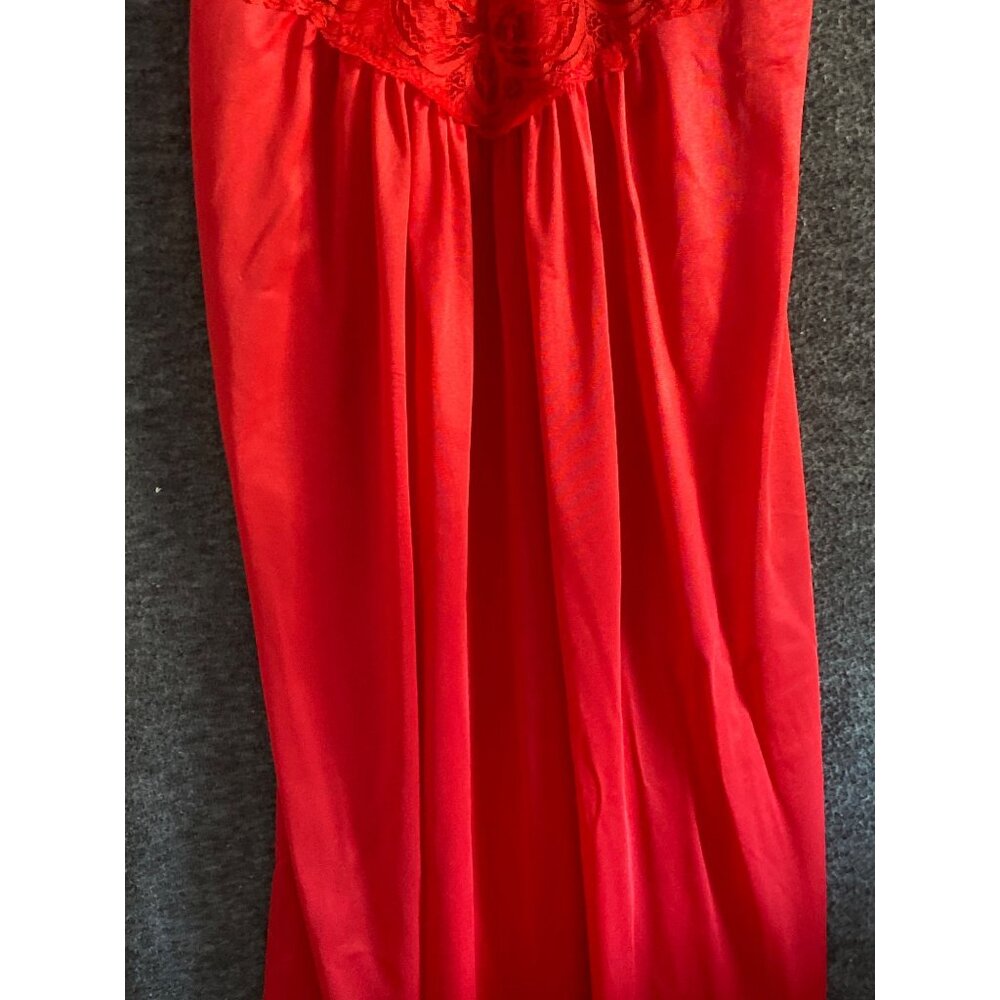 Petra Fashion Nightgown Red Nylon Lace Lingerie Bridal Romantic Valentine USA L - Picture 5 of 12